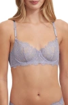 Skarlett Blue Entice Lace Balconette Underwire Bra In Purple