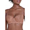 Skarlett Blue Entice Lace Balconette Underwire Bra In Pink