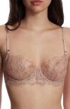 Skarlett Blue Entice Lace Balconette Underwire Bra In Romance/rose Gold