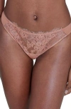 Skarlett Blue Entice Lace Front Thong In Pink