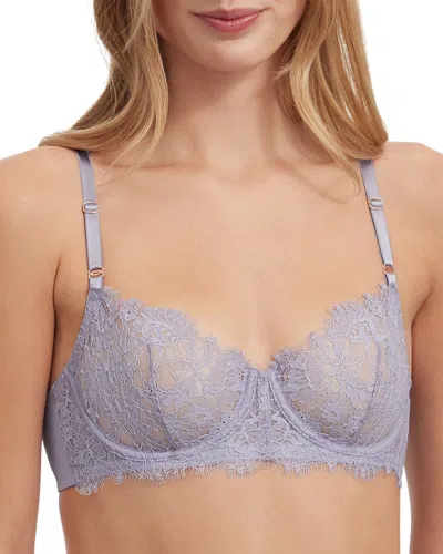 Skarlett Blue Entice Lace Full Coverage Side Support Balconette Bra In Purple