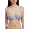 Skarlett Blue Entice Lace Full Coverage Underwire Bra In Purple