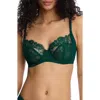 Skarlett Blue Entice Lace Full Coverage Underwire Bra In Green