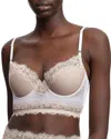 Skarlett Blue Entice Longline Underwire Bra In White Nylon