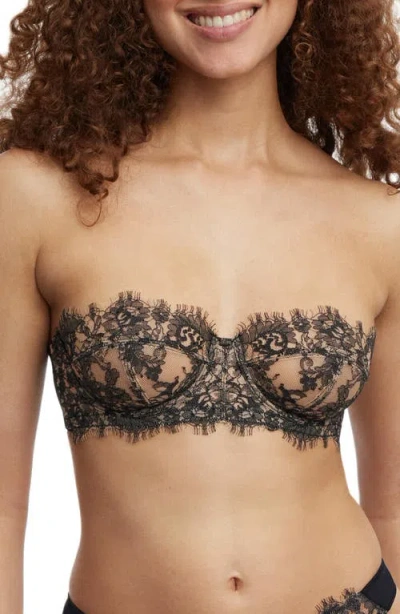 Skarlett Blue Entice Strapless Multi-way Underwire Bra In Black