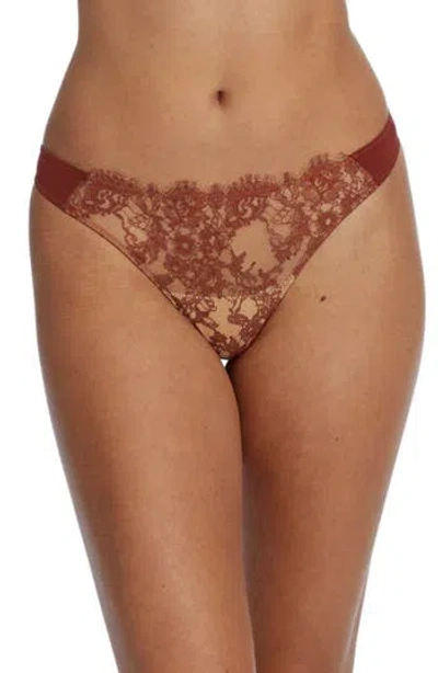 Skarlett Blue Entice Thong In Brown