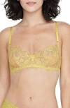 Skarlett Blue Entice Underwire Balconette Bra In Yellow