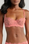 Skarlett Blue Entice Underwire Balconette Bra In Geranium