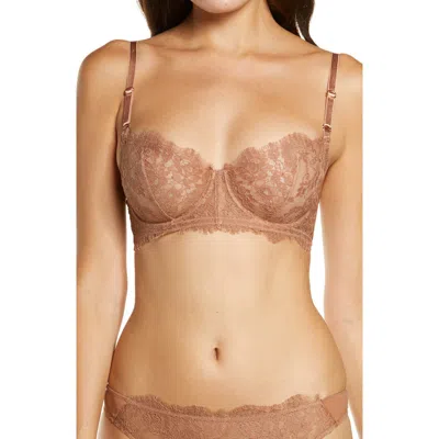Skarlett Blue Entice Underwire Balconette Bra In Gleam/terracotta