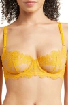 Skarlett Blue Entice Underwire Balconette Bra In Marigld/ny