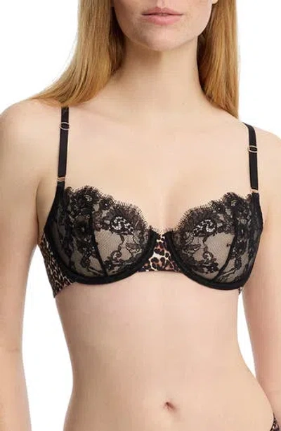 Skarlett Blue Entice Underwire Balconette Bra In Black