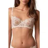 Skarlett Blue Entice Underwire Balconette Bra In White/nylon