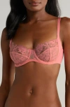 Skarlett Blue Entice Underwire Full Coverage Bra In Geranium/cashmere