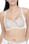 Skarlett Blue Entice Underwire Full Coverage Bra In White/nylon