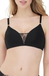 Skarlett Blue Entice Wireless Push-up Bra In Black