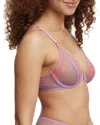 Skarlett Blue Flaunt Underwire Front Close Bra In Purple