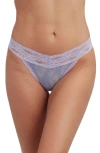 Skarlett Blue Goddess Lace Thong In Ice Purple/blue Violet