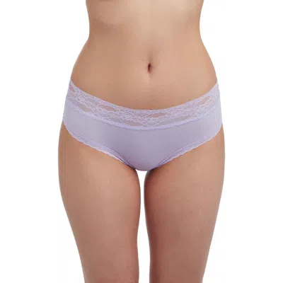 Skarlett Blue Goddess Lace Trim Hipster In Ice Purple