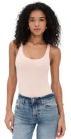 Skarlett Blue Insider Thong Bodysuit Coral Sand In Pink