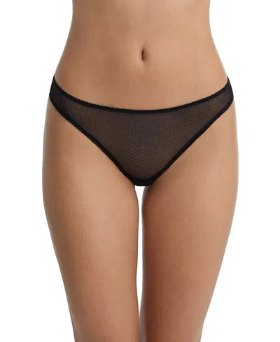 Skarlett Blue Jolie Sheer Lace Thong In Black