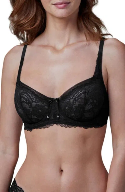 Skarlett Blue Minx Lace Balconette Bra In Black