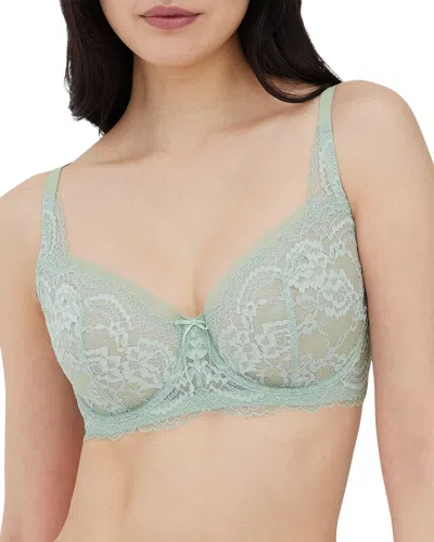 Skarlett Blue Minx Lace Balconette Bra In Green