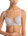 Skarlett Blue Minx Lace Balconette Bra In Pebble/peach