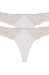 Skarlett Blue Minx Lace Thong 2-pack In White