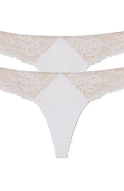 Skarlett Blue Minx Lace Thong 2-pack In White