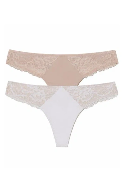 Skarlett Blue Minx Lace Thong 2-pack In Multi