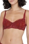 Skarlett Blue Minx Underwire Balconette Bra In Heart/rose