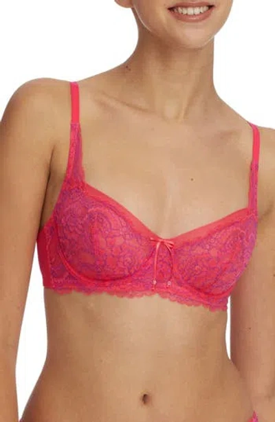 Skarlett Blue Minx Underwire Balconette Bra In Red
