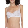 Skarlett Blue Minx Underwire Balconette T-shirt Bra In White/nyln