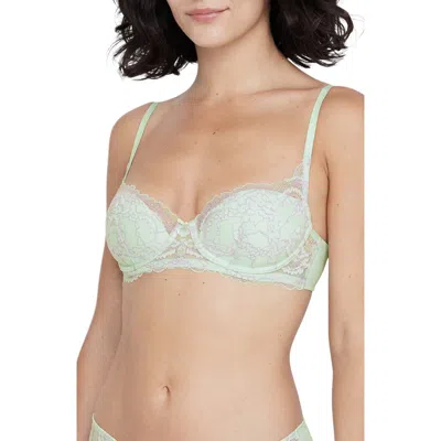 Skarlett Blue Minx Underwire Balconette T-shirt Bra In Green