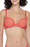 Skarlett Blue Women's Mischief Underwire Sheer Fishnet Mesh Bra 324158 In Waterml/ny
