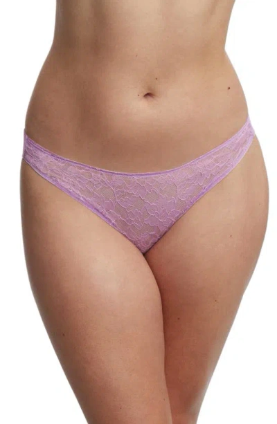 Skarlett Blue Paradise High Cut Lace Bikini In Sweet Plum