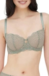 Skarlett Blue Rouse Full Coverage Balconette Bra In Garlnd/pch