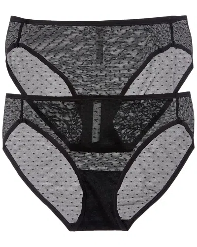 Skarlett Blue Set Of 2 Dotty Bikini Brief In Black