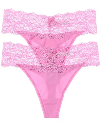 Skarlett Blue Set Of 2 Goddess Thong In Pink