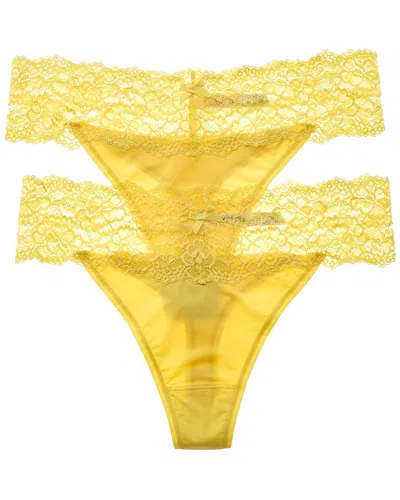 Skarlett Blue Set Of 2 Goddess Thong In Yellow