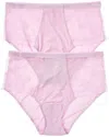 Skarlett Blue Set Of 2 Lacy High-rise Briefs In Pink