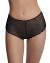 Skarlett Blue Siren Dotted Lace Hipster In Black