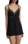 Skarlett Blue Siren Dotted Lace Babydoll In Black