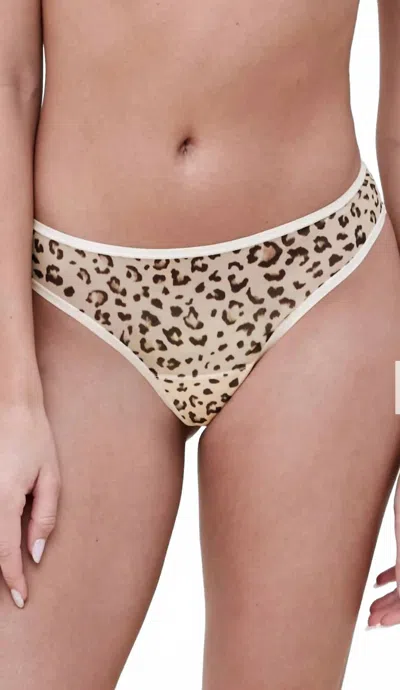 Skarlett Blue Spellbound Mesh Thong - 3-pack In Black/beige/leopard In Multi