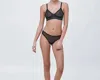 Skarlett Blue Spellbound Sheer Plunge Wireless Bralette In Black