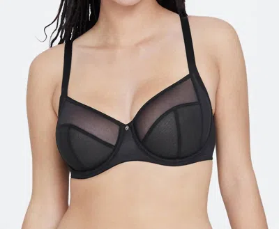 Skarlett Blue Spellbound Sheer Side Support Bra In Black