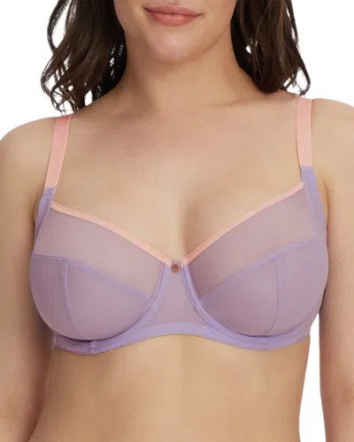 Skarlett Blue Spellbound Sheer Side Support Bra In Purple