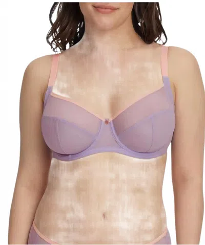 Skarlett Blue Spellbound Sheer Side Support Underwire Bra In Berry Pink In Purple