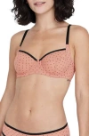 Skarlett Blue Spellbound Underwire Full Coverage Bra In Rose/dot