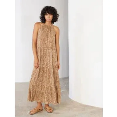 Skatie Brand Bambula Printed Dress In Pecan In Brown